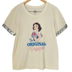 Disney Parks Snow White Original Princess Sequin T-Shirt L